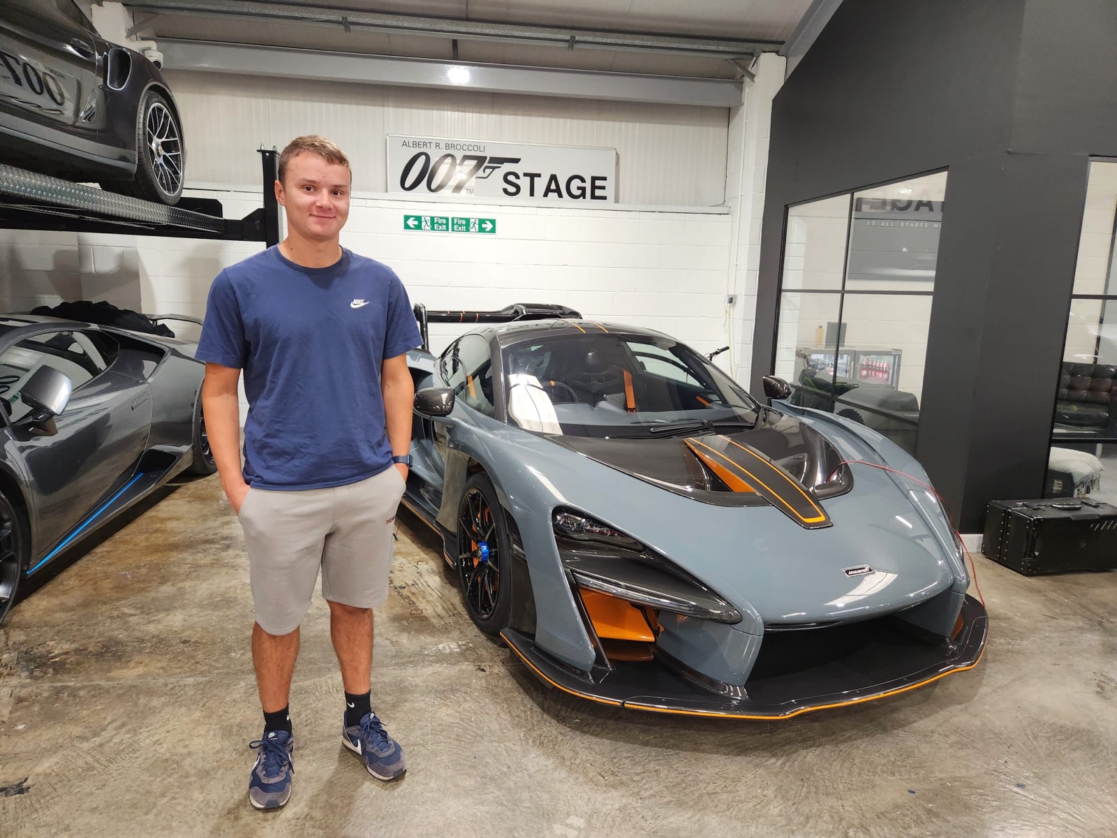 Beside a McLaren Senna